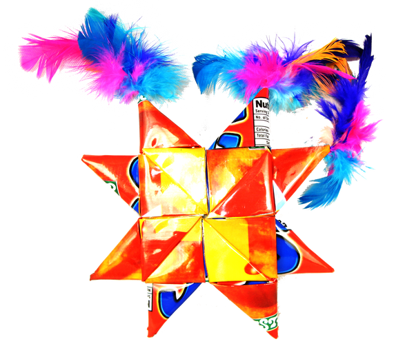 Flaming Star w/catnip & feathers