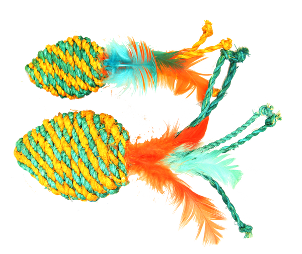 Squid w/catnip & feathers