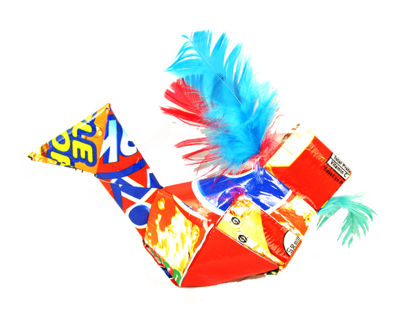 Bird w/catnip & feathers