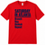 Red Saturday in Atlanta T-shirt with navy Brunch Nap Hookah Repeat graphic