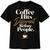 Black Coffee Hits Different Before People T-shirt with cream and brown retro lettering and coffee cup graphic