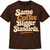 Chocolate brown Same Coffee Bigger Standards T-shirt with cream and caramel retro typography