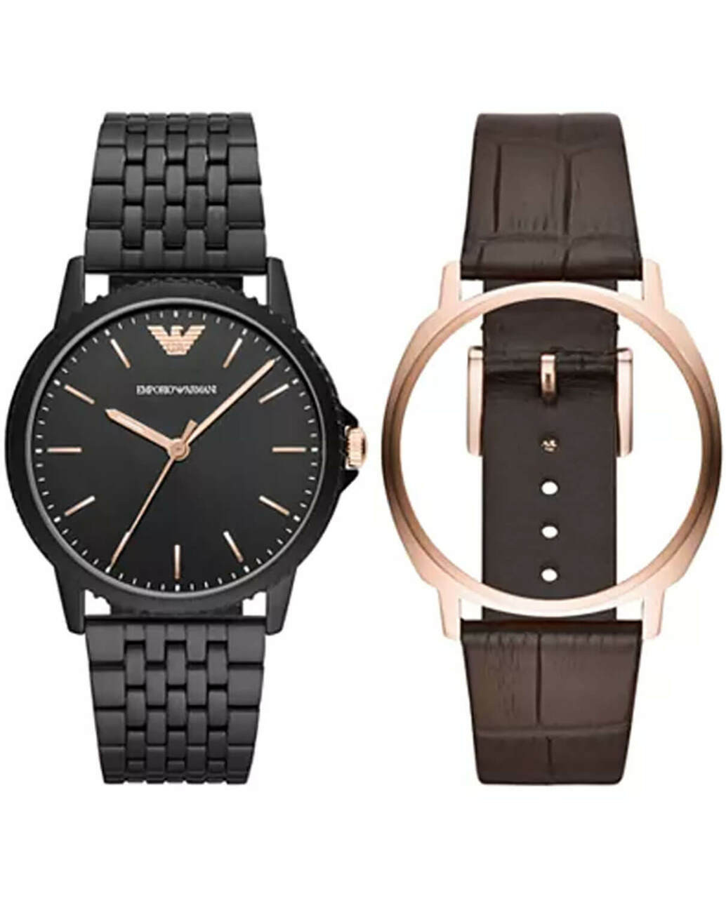 Buy EMPORIO ARMANI 42 mm Black Dial Leather Analog Watch For Men - AR11573I  | Shoppers Stop