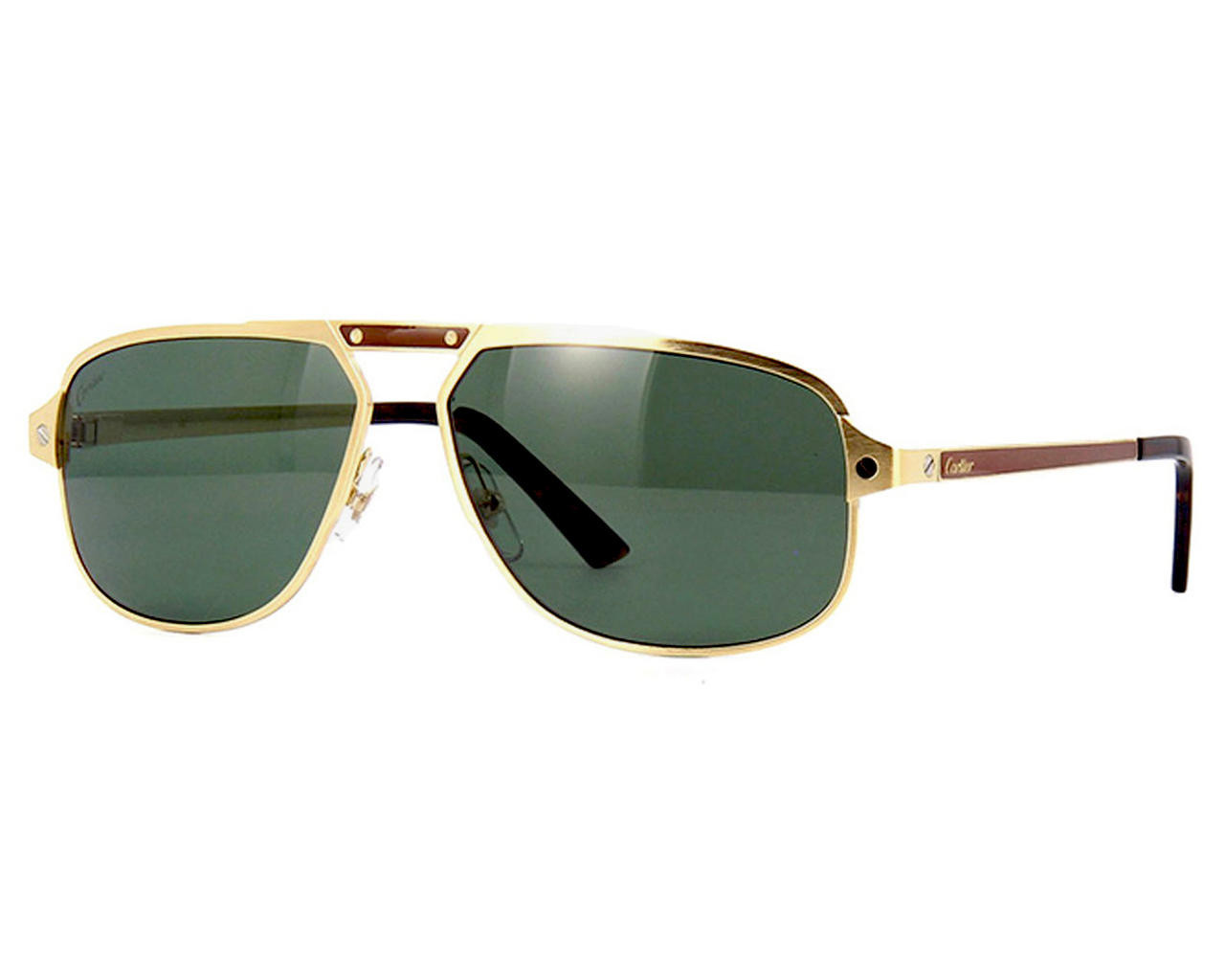 CARTIER CT0104SA 003 Olive Green / Military Green Acetate Sunglasses France Desi Cartier Green Sunglasses for Men for sale | eBay main image 4