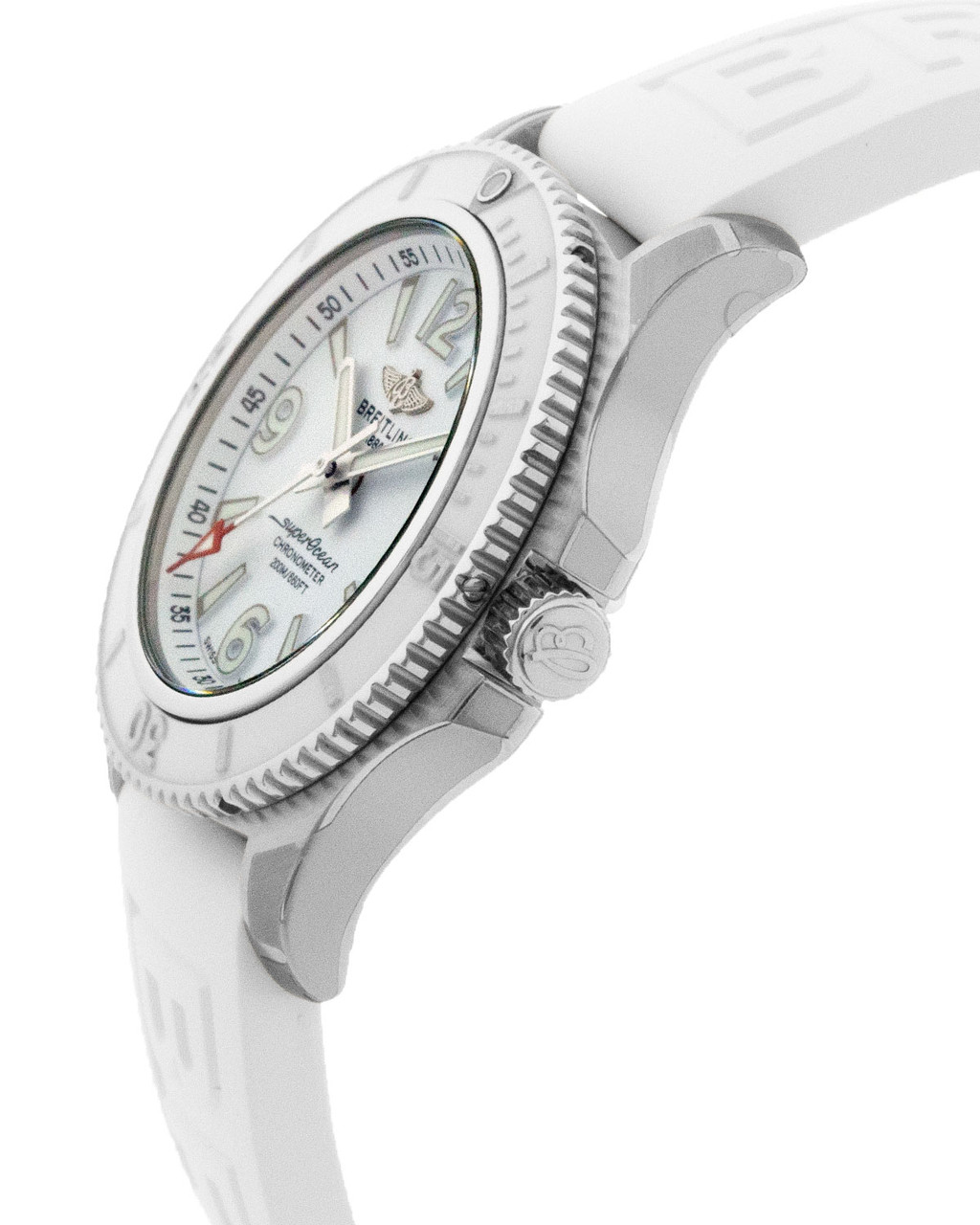 BREITLING Superocean Automatic 36mm White Dial Rubber Strap Women's