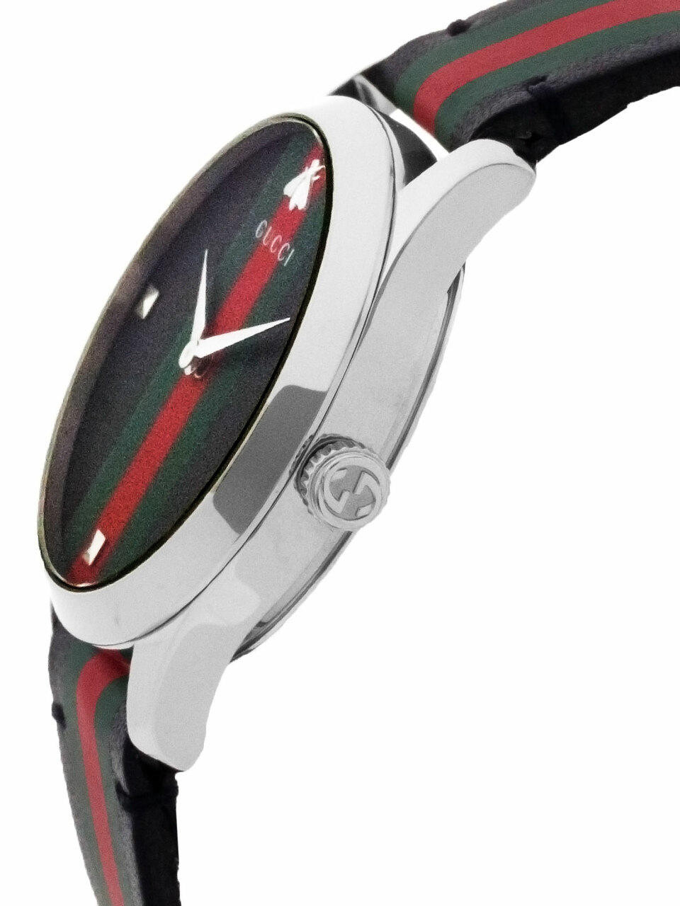 GUCCI G-Timeless 38MM Quartz Black Leather Band Men's Watch