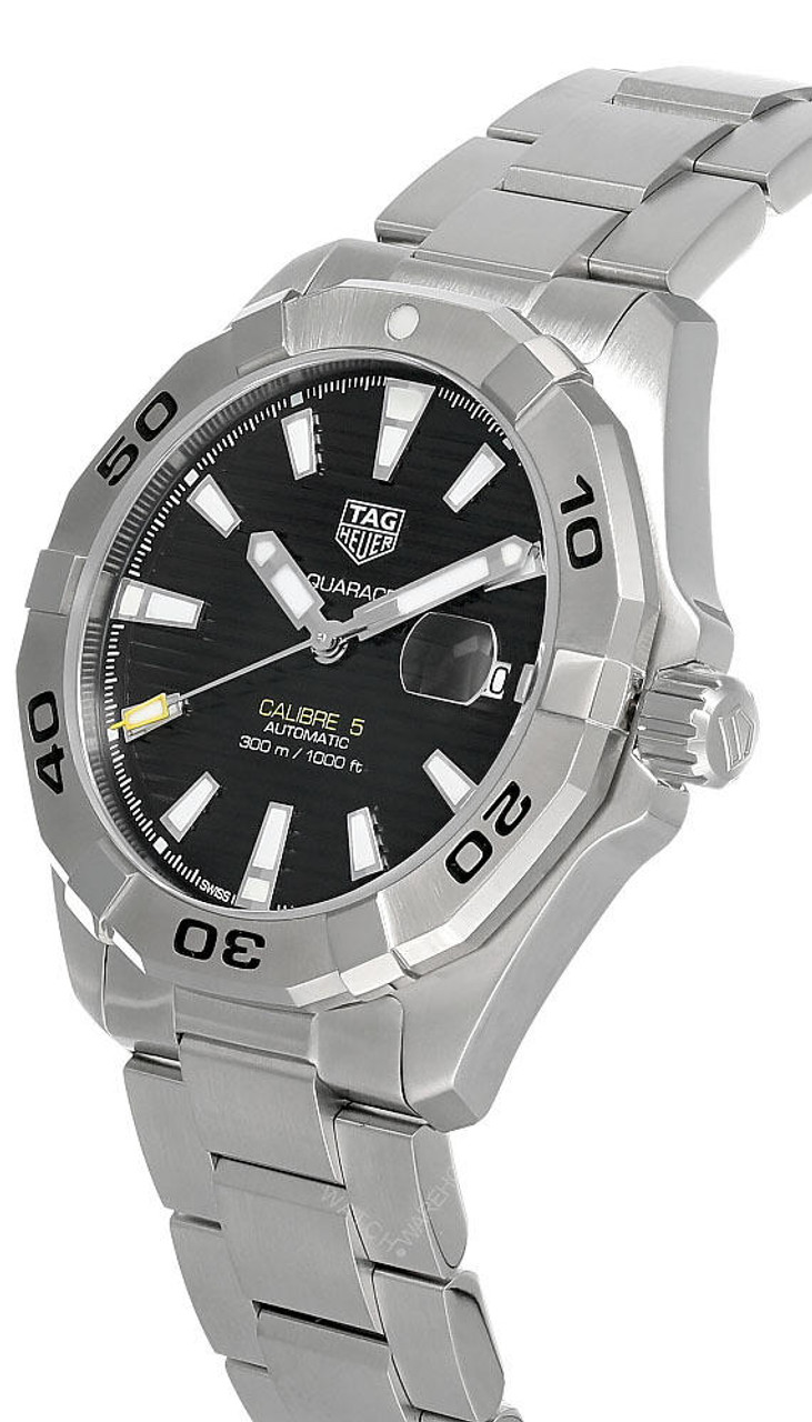 TAG HEUER AQUARACER CALIBRE 5 AUTOMATIC BLACK STAINLESS STEEL WBD2110 - BRC  Watches