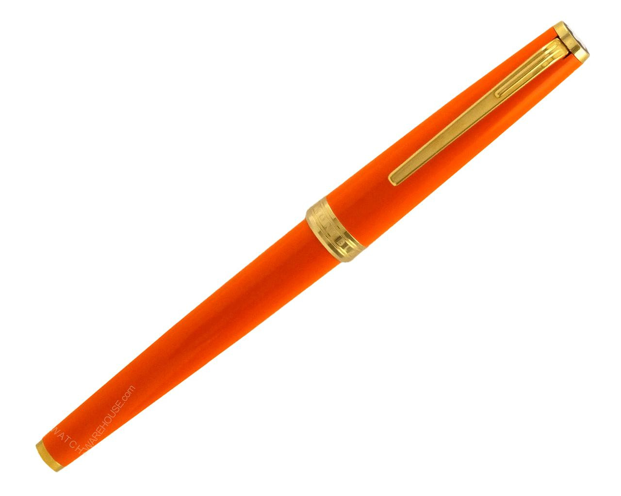 MONTBLANC PIX Manganese Orange Resin Gold-Coated Rollerball Pen