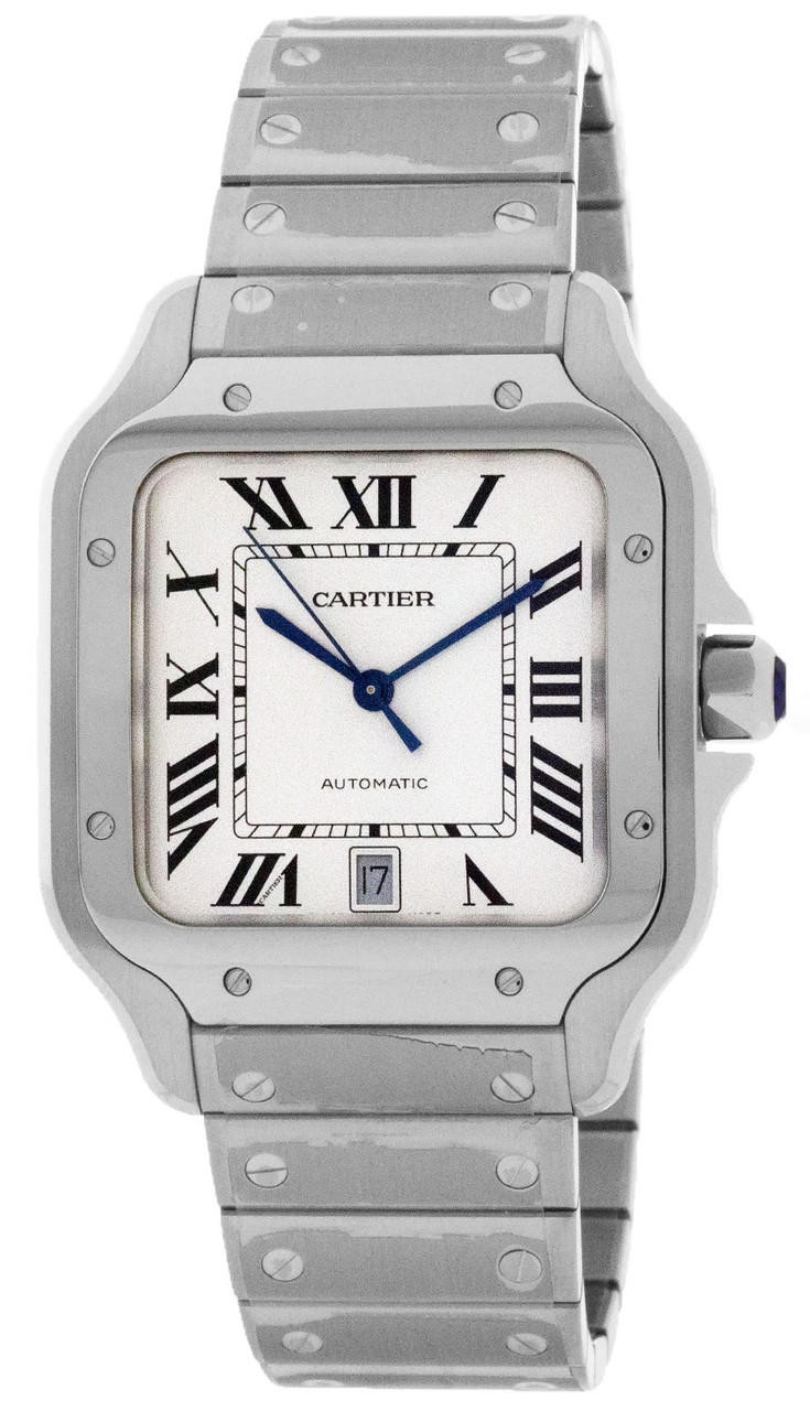 Cartier Santos NEW 2023 Santos De Cartier Large White Dial WSSA0018 –  WatchesOff5th