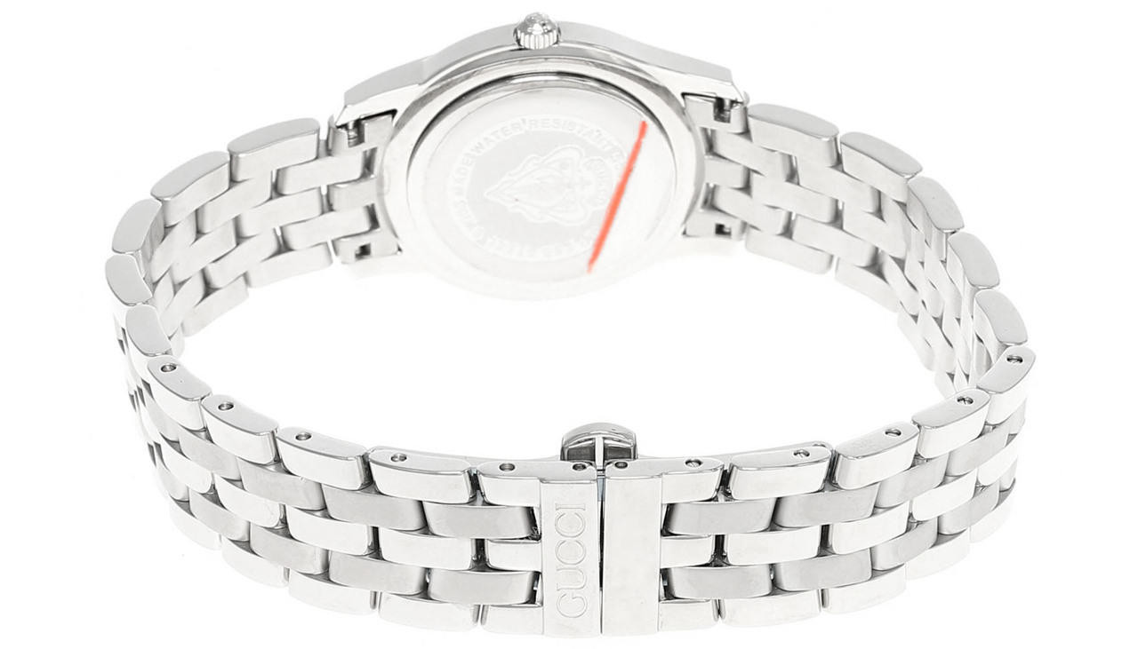 GUCCI 5505 26MM Stainless Steel Gray Dial Women's Watch YA055508