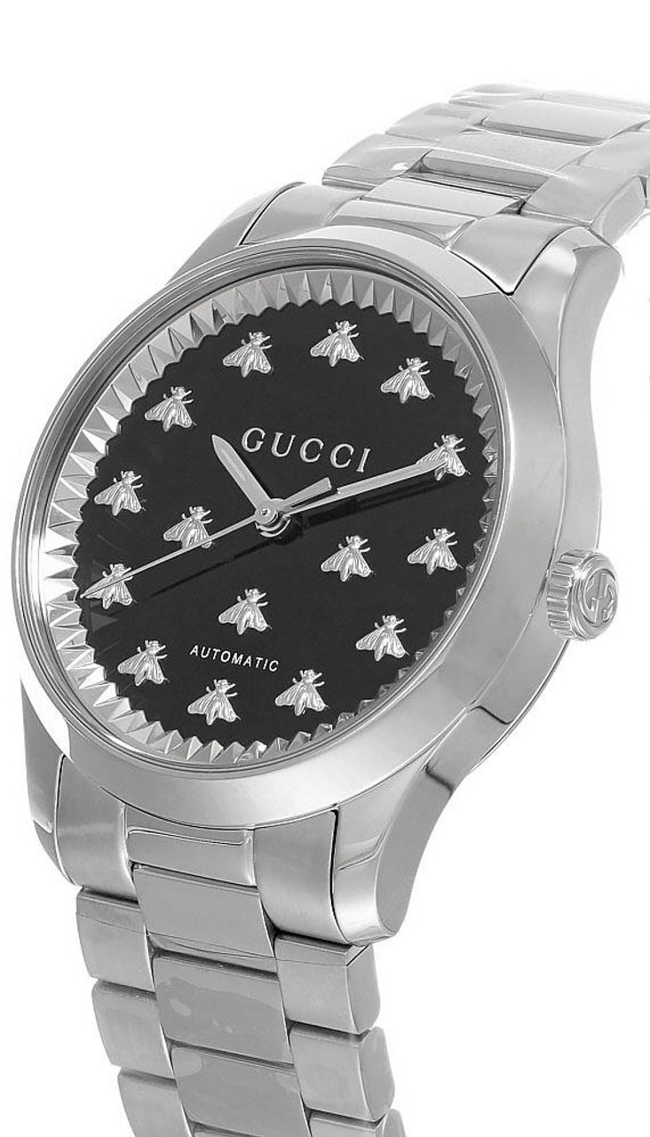 GUCCI G-Timeless 38MM AUTO BLK Onyx Stone Dial Unisex Watch