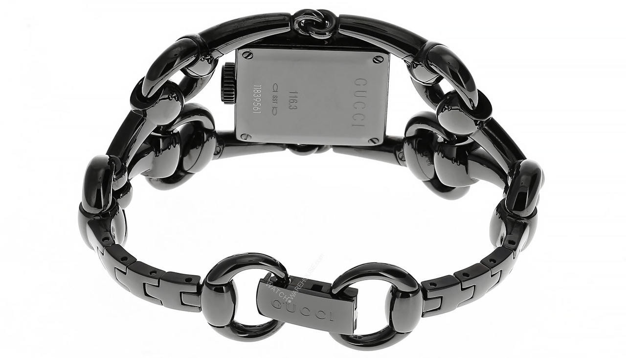 GUCCI 25 mm stainless steel strap black Women\