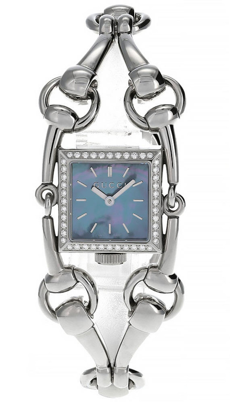 gucci women's watch mother of pearl