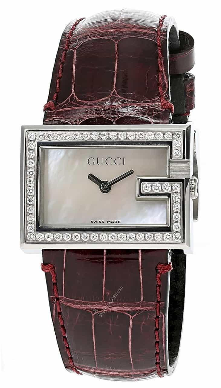 GUCCI 31MM Mother of Pearl Dial Diamond Women's Watch YA100509