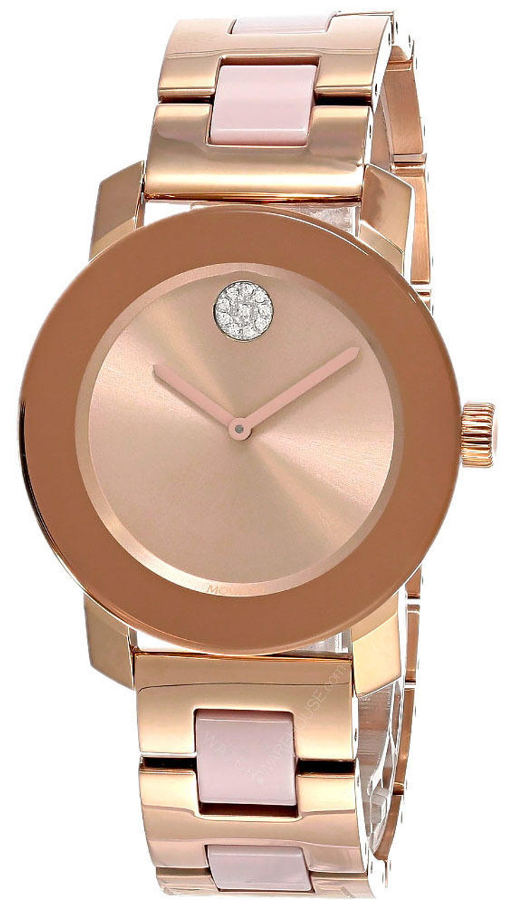 Classic Rosé Colour Dial Leather Quartz Watch - Toccata | RAYMOND WEIL