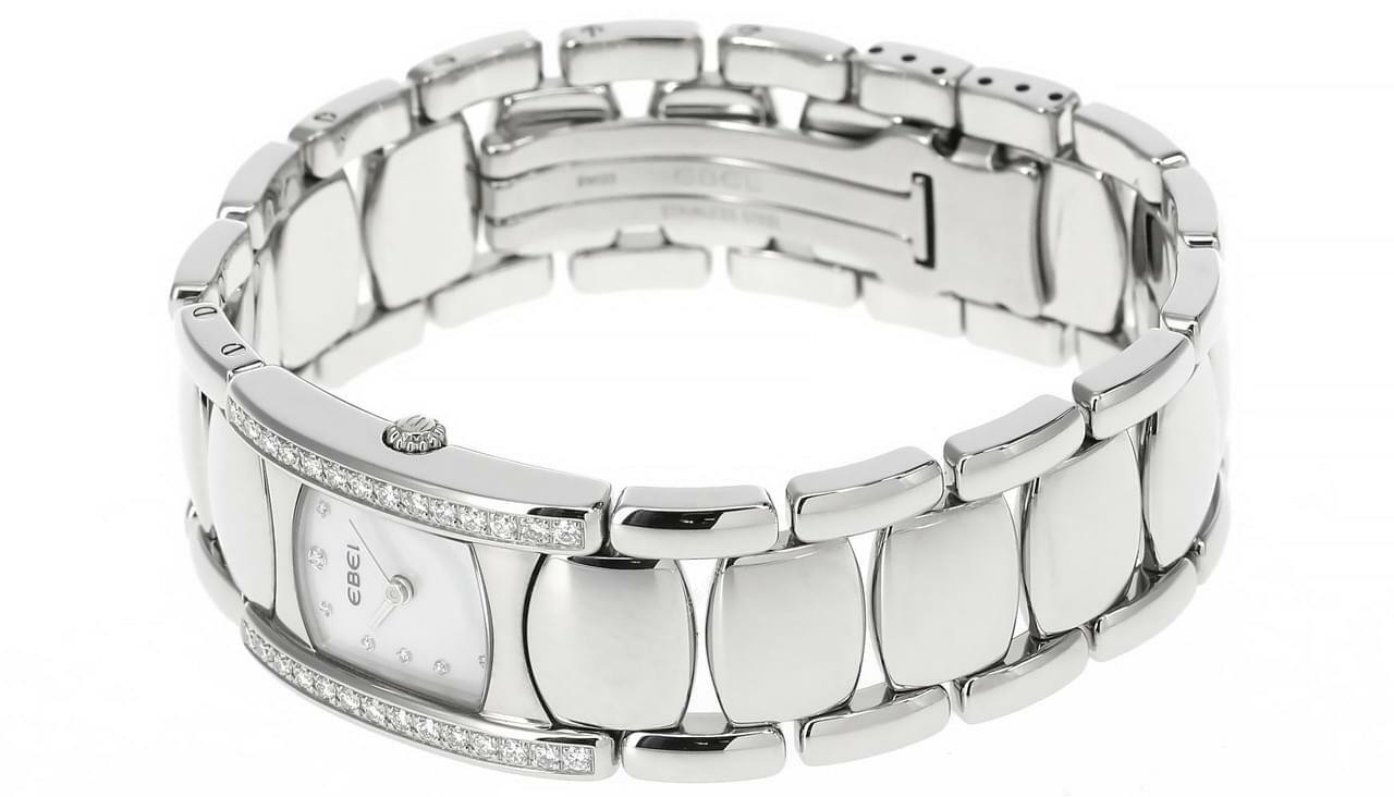 EBEL Beluga Manchette Diamond MOP Dial Bezel Women's Watch 9057A28-10