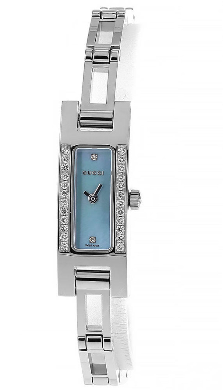 GUCCI SS Blue MOP Dial Diamond Set Bezel Women's Watch 3900L-10964862 |  Fast & Free US Shipping | Watch Warehouse