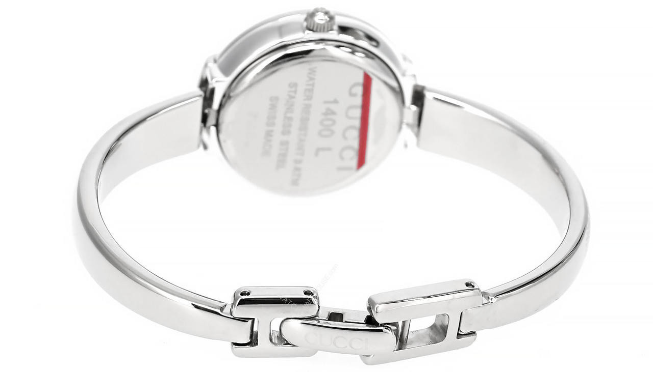 GUCCI Quartz S-Steel White Dial Bangle Women