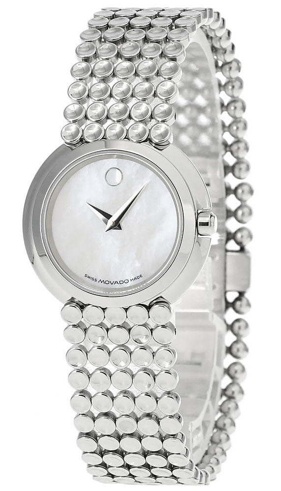MOVADO Trembrili Quartz MOP Dial Bracelet Women's Watch 0605368 Fast & Free US Shipping