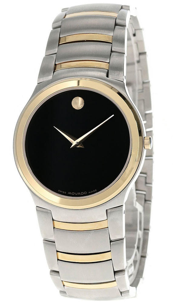 MOVADO Kardelo S-Steel Black Museum Dial Two-Tone Men's Watch