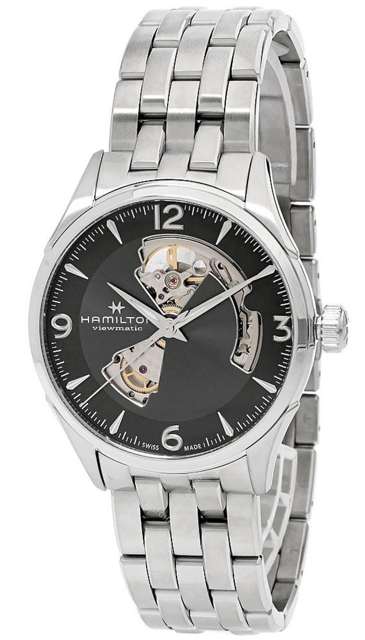 HAMILTON Jazzmaster 42MM SS Gray Open Heart Dial Men's Watch H32705181