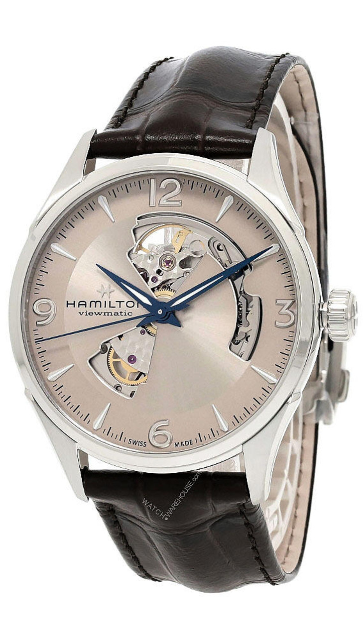 HAMILTON Jazzmaster 42MM SS Gray Open Heart Dial Men's Watch