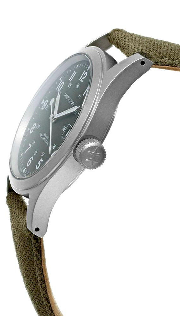 HAMILTON Khaki Field Mechanical 38MM Green Dial Textile