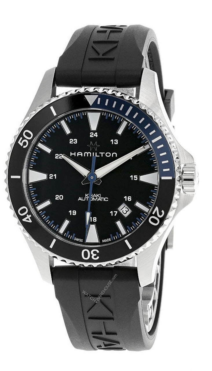 HAMILTON Khaki Navy Scuba 40MM Black Dial Batman Bezel Watch