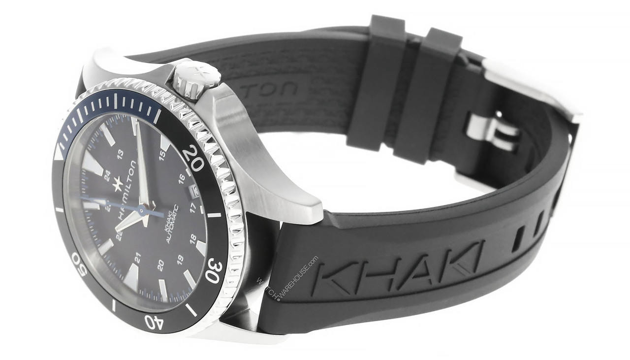 HAMILTON Khaki Navy Scuba 40MM Black Dial Batman Bezel Watch H82315331