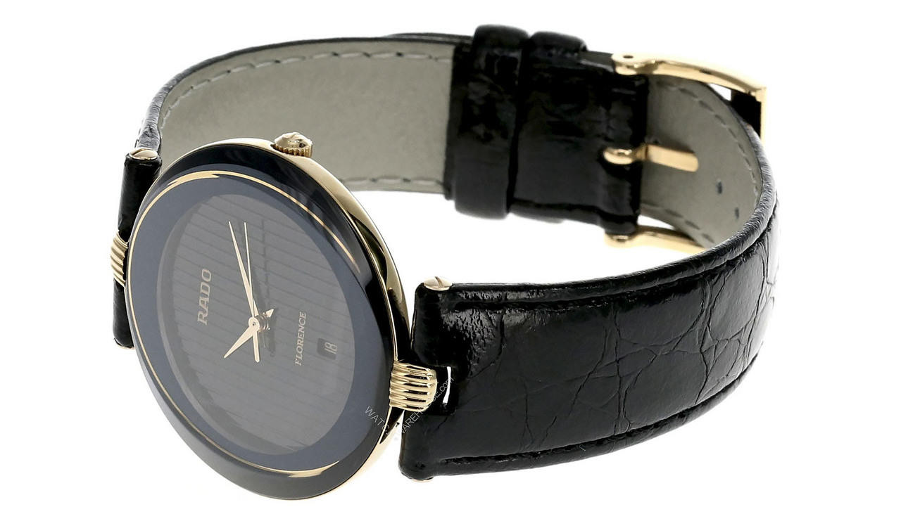 RADO Florence 32.5MM Black Dial Date Leather Men