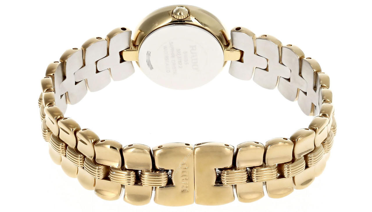 RADO Florence 23MM S-Steel Gold Black Dial Women's Watch 322.3762