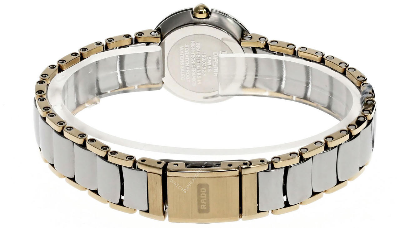 RADO DiaStar Quartz SS Two-Tone Ceramic Links Women's Watch
