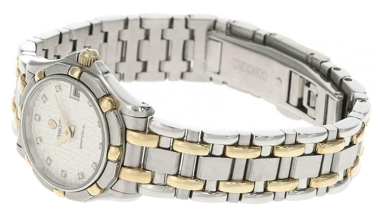 CONCORD Saratoga 24MM SS Silver Dial Diamond Women display picture 2
