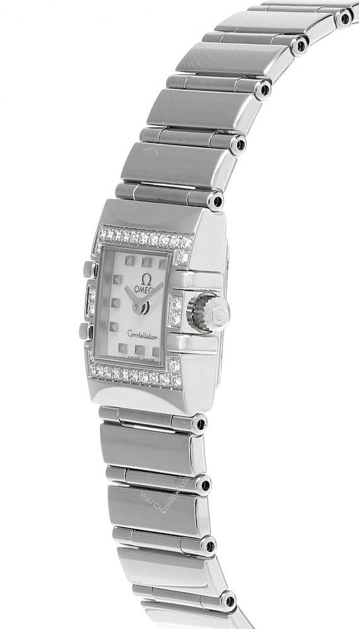 OMEGA Constellation QUADRA MINI 20MM Diamond Bezel Women's Watch  1537.71.00/15377100