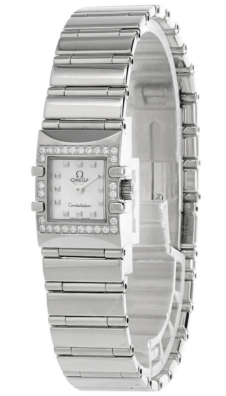 OMEGA Constellation QUADRA MINI 20MM Diamond Bezel Women's Watch  1537.71.00/15377100