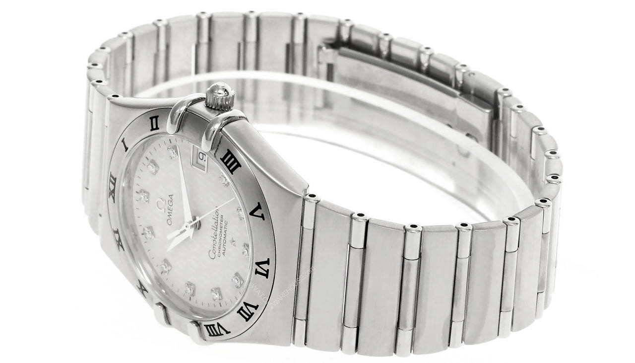 OMEGA Constellation 35.5MM Silver Dial Diamond Women's Watch