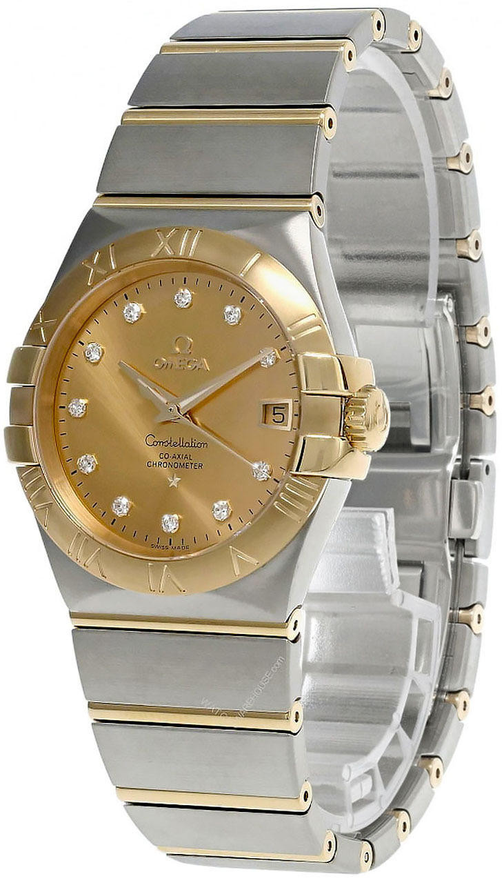 OMEGA Constellation CO‑AXIAL 35MM Gold Dial Unisex Watch 123.20.35.20.58.001