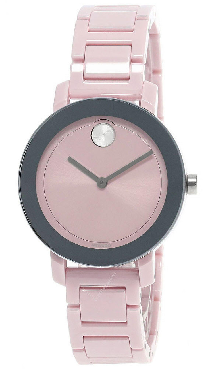 MOVADO BOLD Evolution 36MM Blush Dial Pink Ceramic Women's Watch