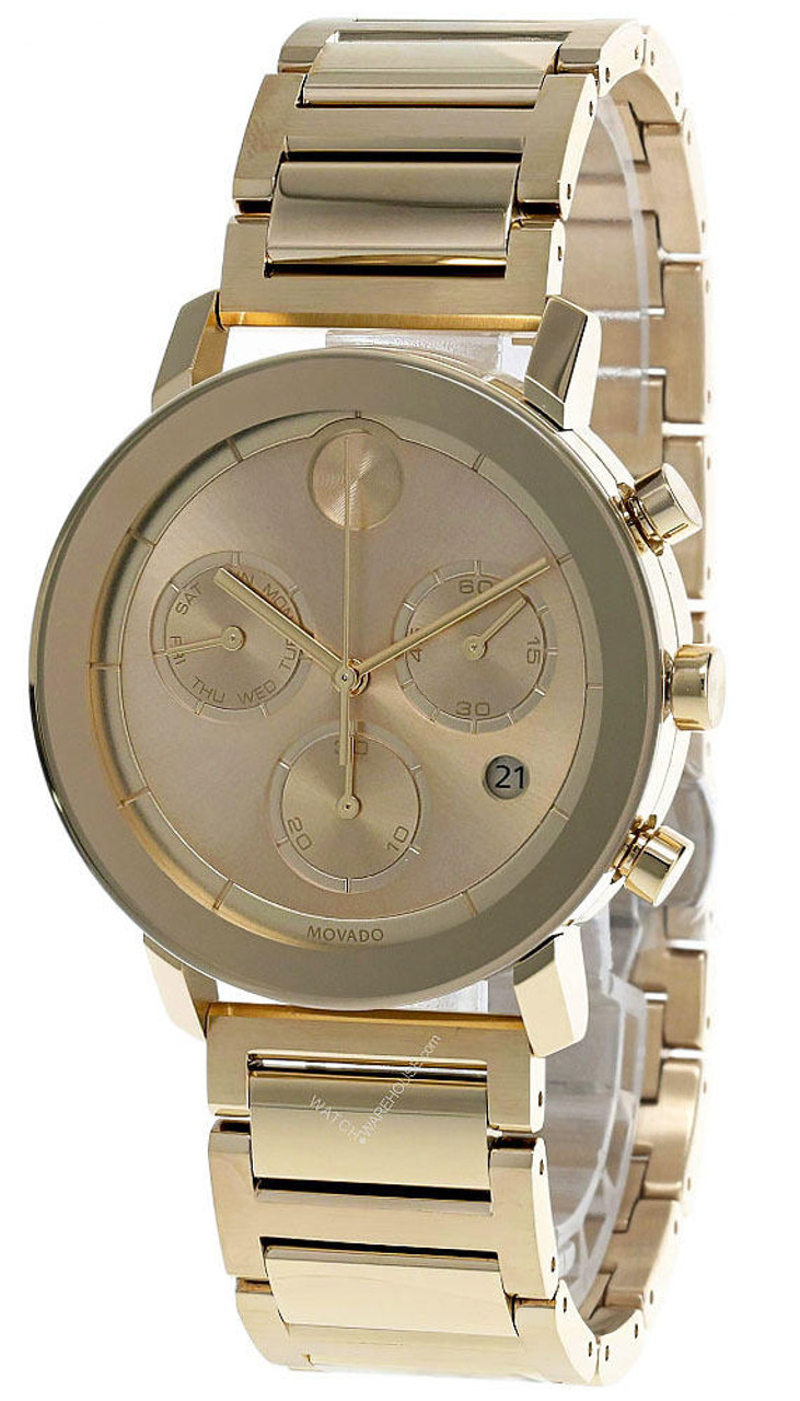 MOVADO Bold Evolution 42MM CHRONO SS Yellow-Gold Men's Watch