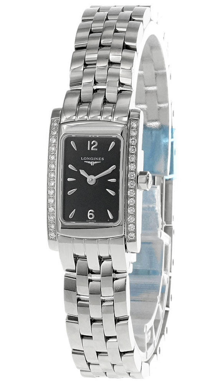 LONGINES DolceVita Black Dial Diamond Bezel Women's Watch L5.158.0.76.6 ...