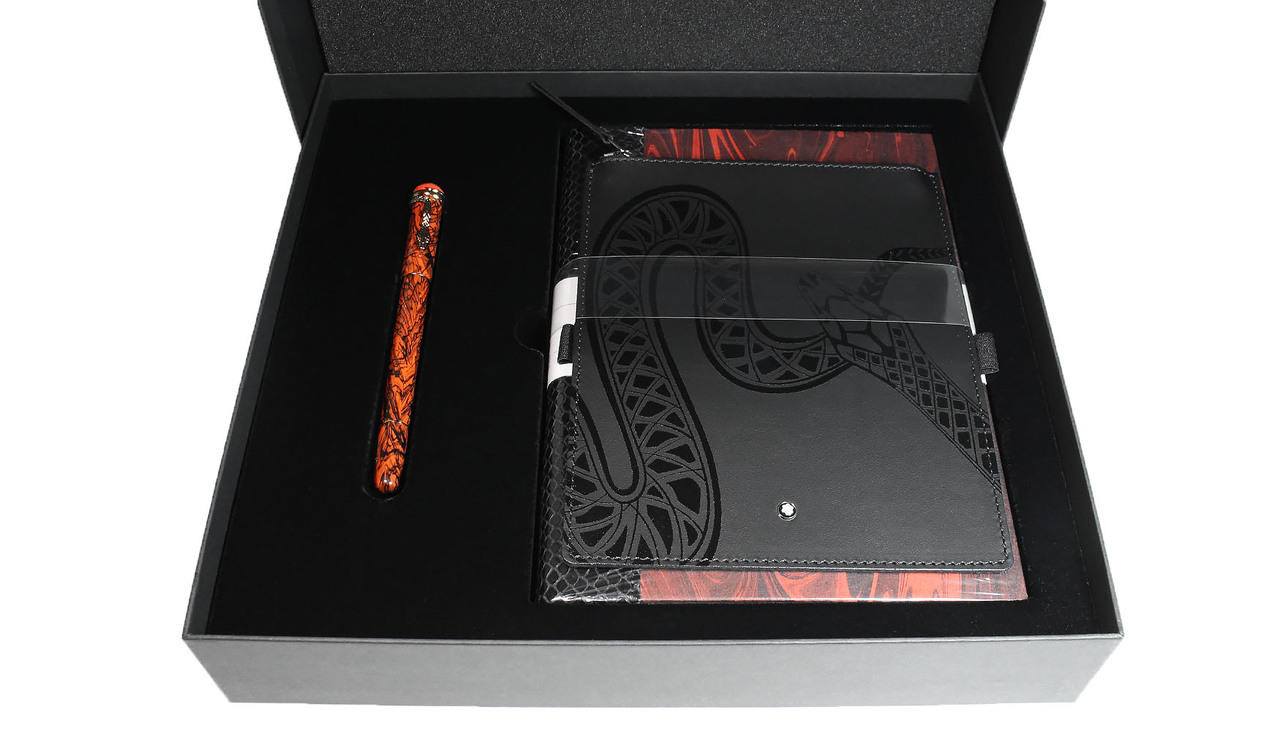 Montblanc ノートセット MONTBLANC Heritage Rouge et Noir Marble Pen and #146 Notebook Set