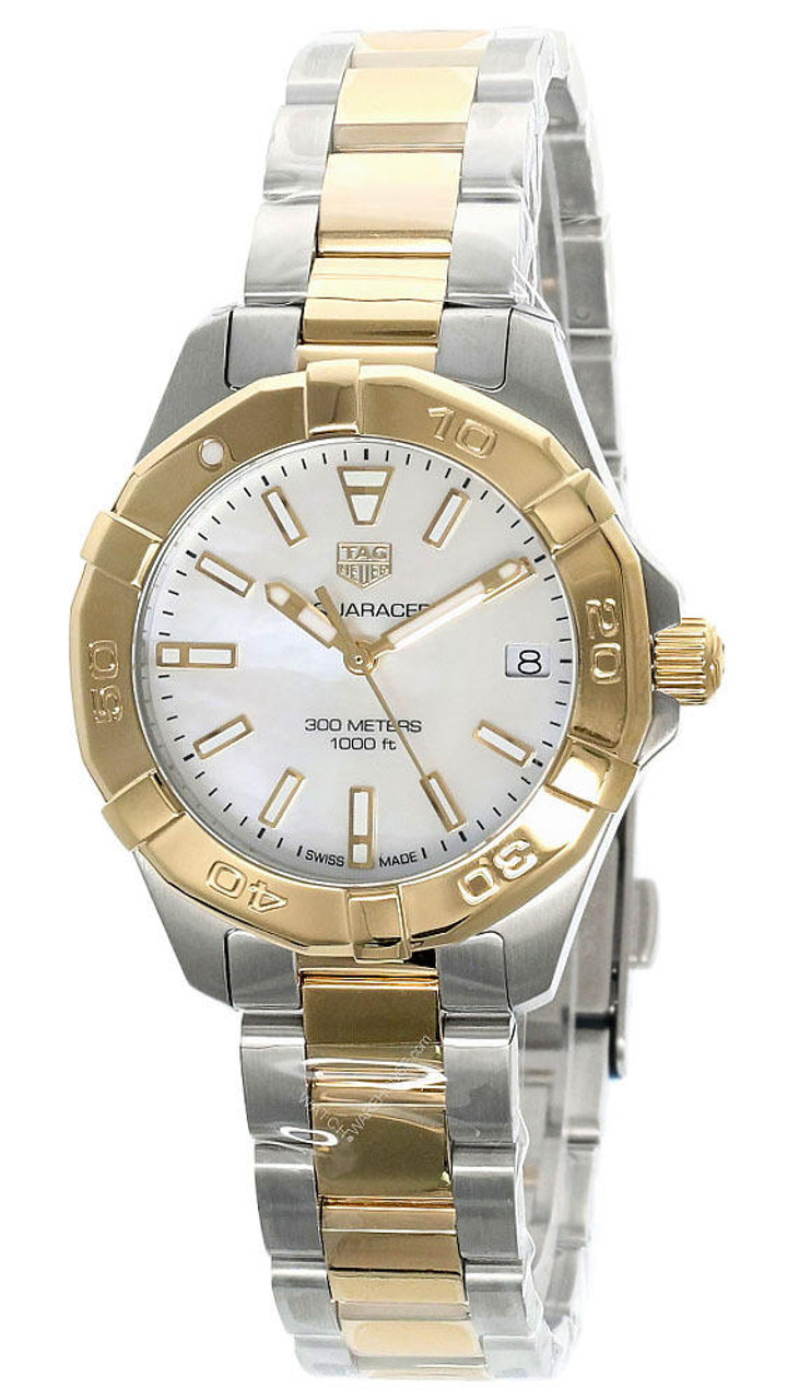 TAG HEUER Aquaracer 32MM QTZ MOP Dial 2-Tone Women's Watch WBD1320.BB0320 TAG HEUER Aquaracer 32MM QTZ MOP Dial 2-Tone Women's Watch WBD1320.BB0320