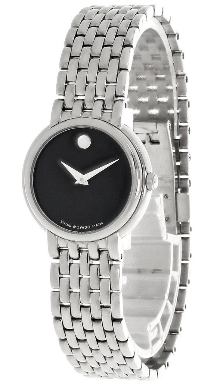 MOVADO Certa Stainless Steel Black Museum Dial Women s Watch