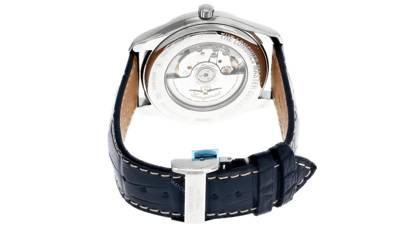 LONGINES Master Collection 42MM Blue Dial Leather Men's Watch L2