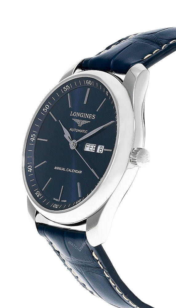 LONGINES Master Collection 42MM Blue Dial Leather Men's Watch L2