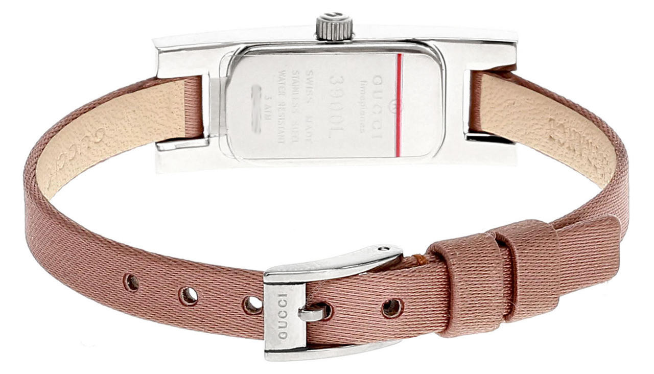 GUCCI Petite SS Peach G-Dial Canvas Strap Women display picture 1