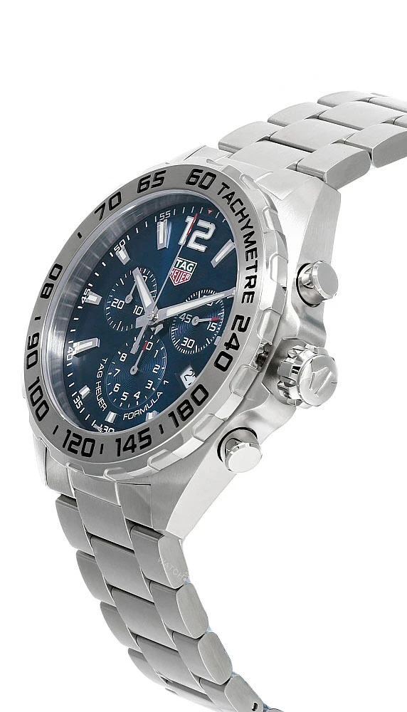 TAG HEUER FORMULA 1 CHRONO Blue Sunray Dial Men display picture 1