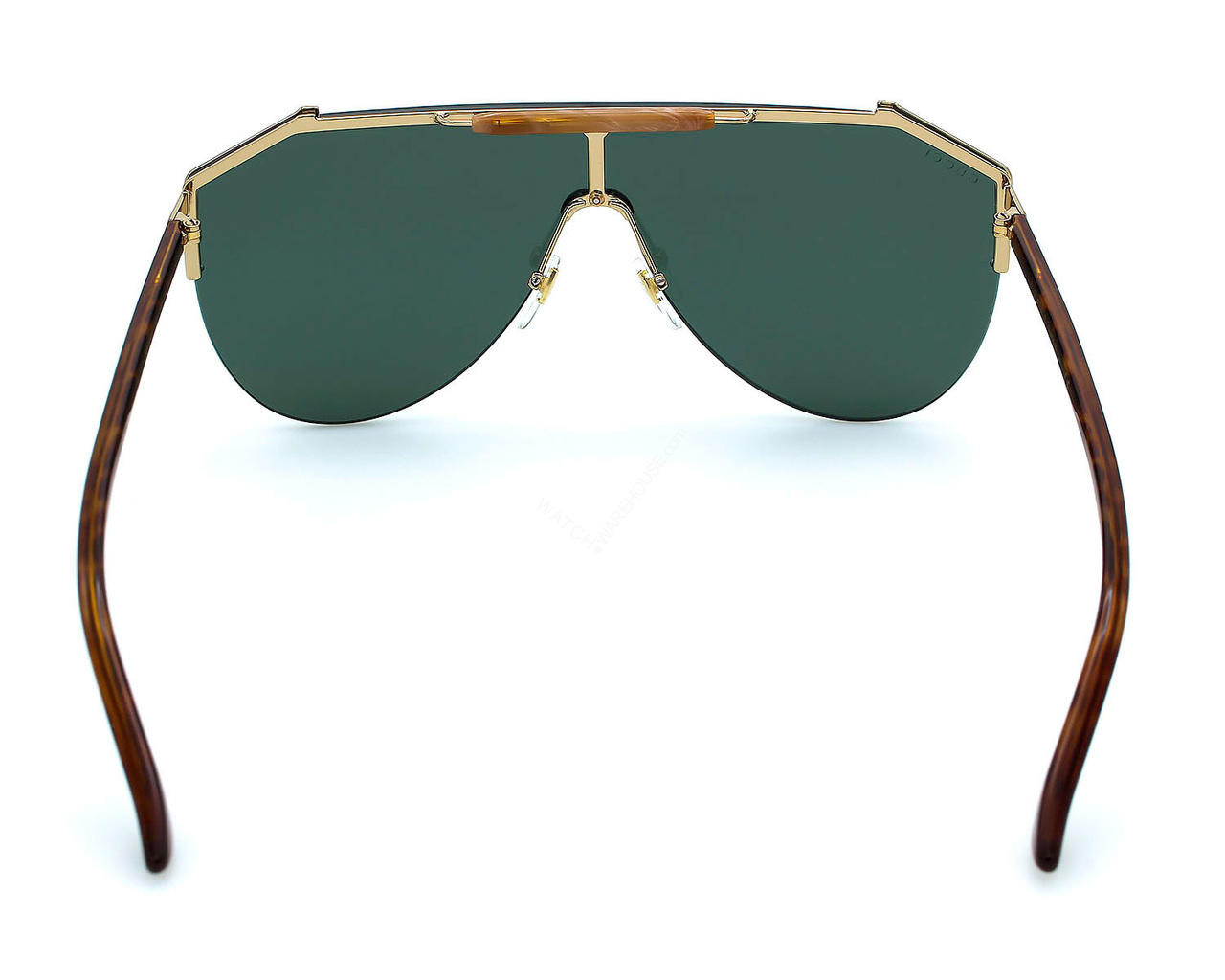 GUCCI Aviator Gold/Havana/Green 99-01-140 Men's Sunglasses