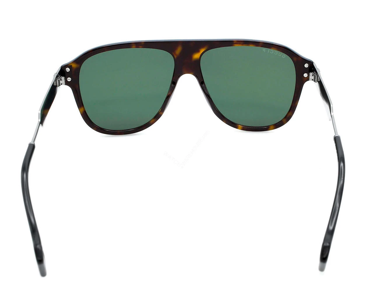 Gucci GG0545S 002 58mm Square Pilot Aviator Sunglasses Havana Green - Italy Made GUCCI Aviator Gold/Havana/Green 99-01-140 Men main image 2