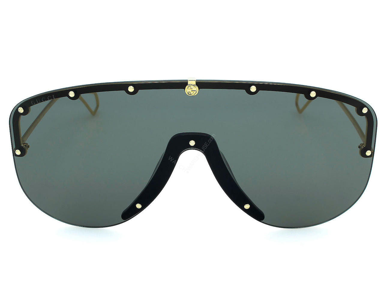Gucci GG0667S 001 Shield Sunglasses - Gold\\Grey Authentic Gucci Oversized Mask Sunglasses | Mercari main image 4
